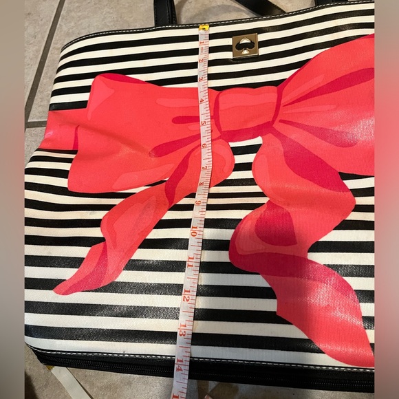Kate Spade Striped Bow Canvas Sonoma Tote - Picture 4 of 12